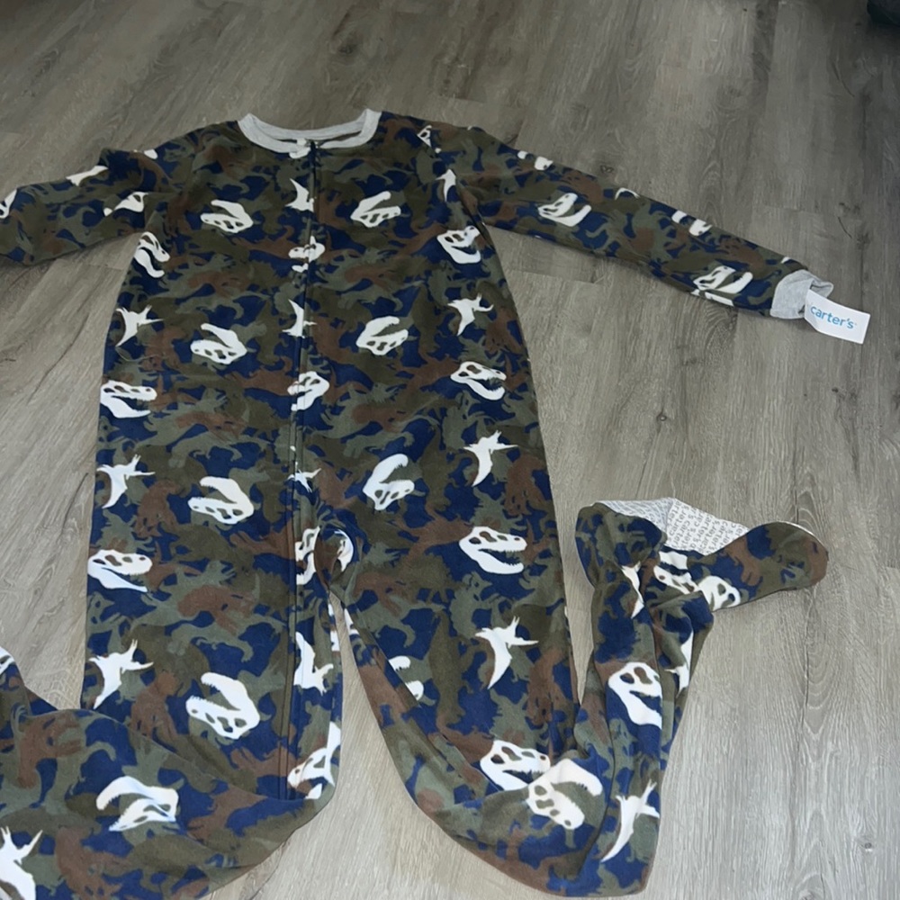 Carters dinosaur footie pajamas size 14